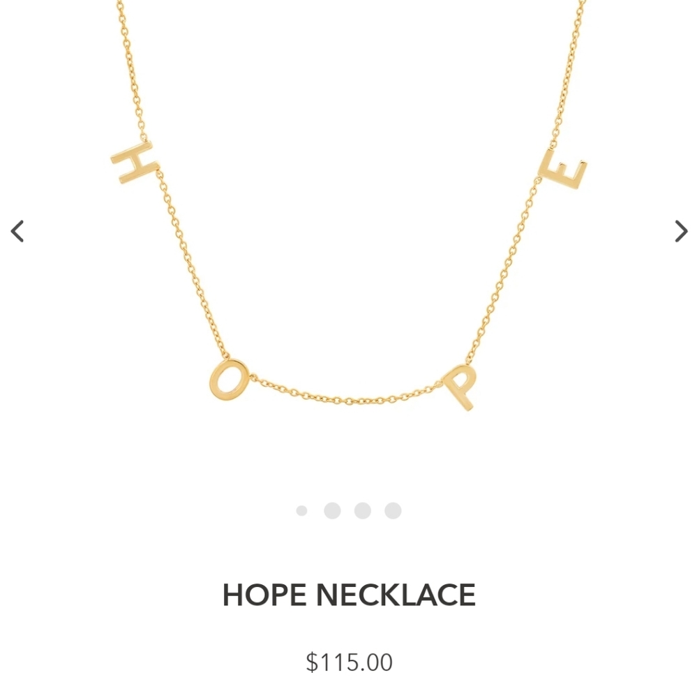 BYCHARI Gold Hope Necklace RT $115